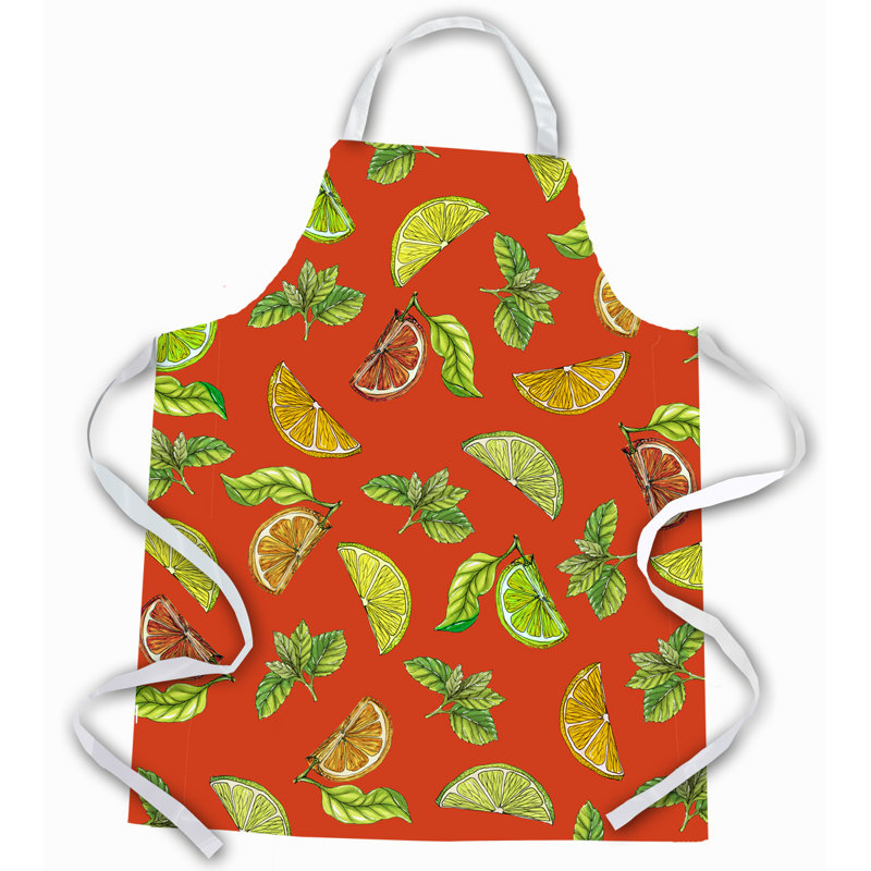 No Pattern Bib Apron, Red/Green