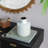 Accent Round White/Gold Vase