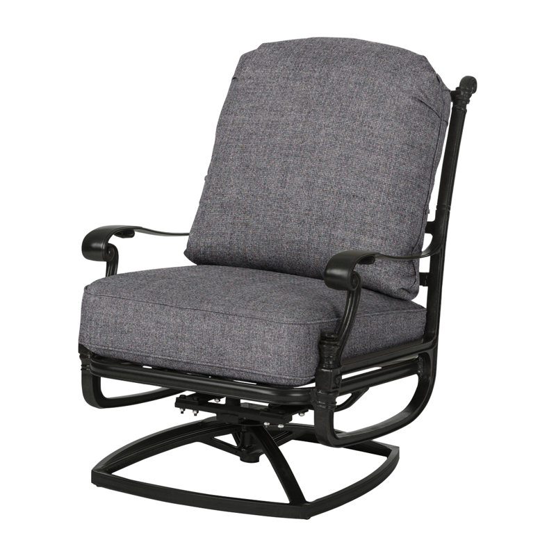 Florence Outdoor Rocker Chair, Cast Slate Sunbrella® Plainweave, Desert Bronze