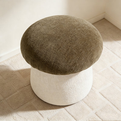 20" Upholstered Chenille Ottoman with Storage