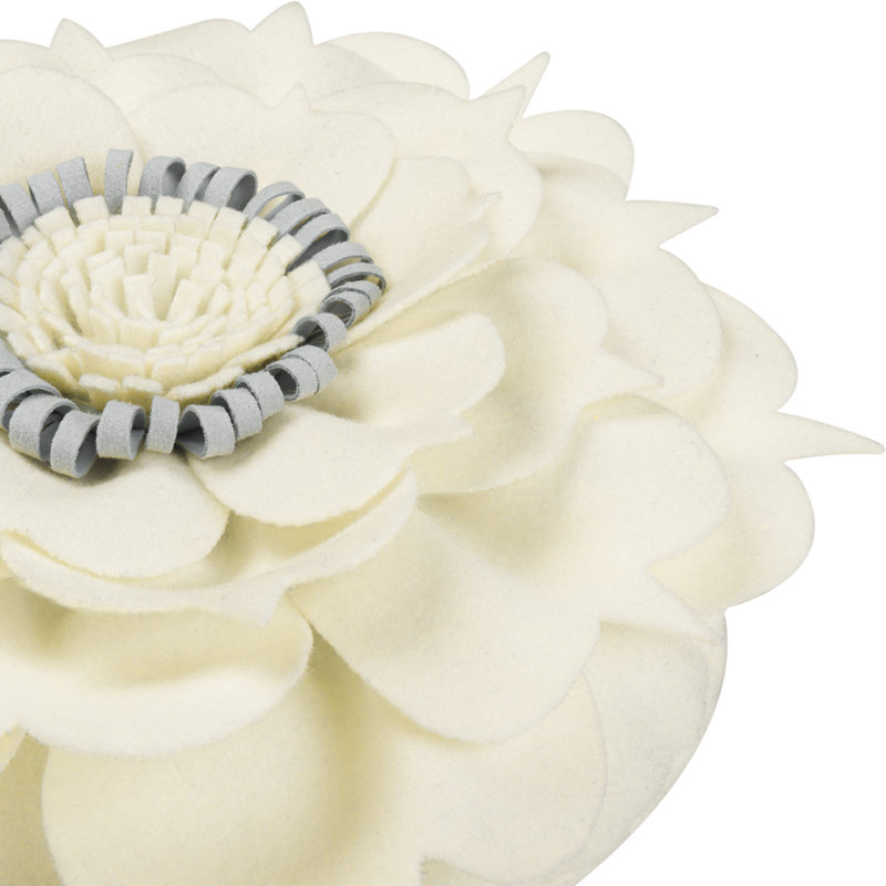 Coussin décoratif 3D fait à la main avec coussin décoratif 3D, Blanc