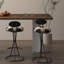 Ensemble de 2 tabourets de bar ronds à rayures en forme de S-118897570-118897572