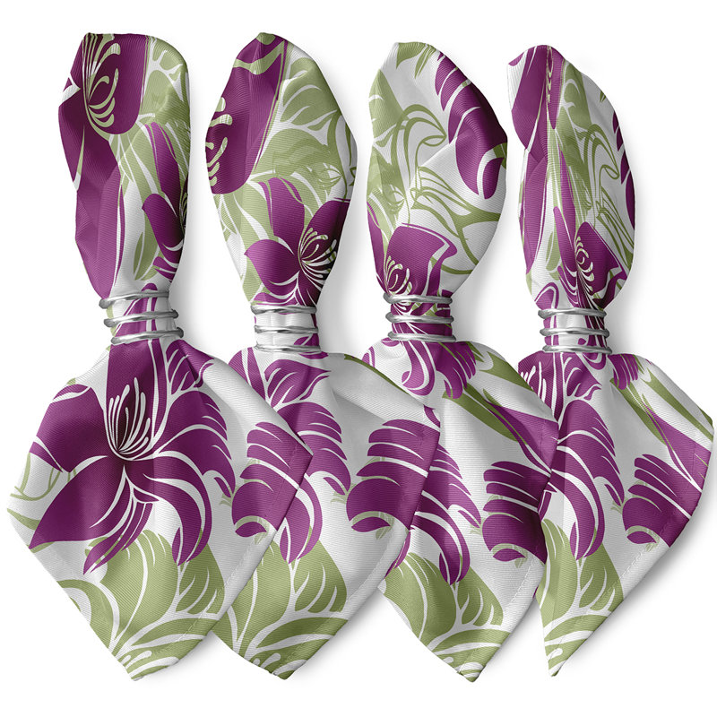 Christianah Tree Mallow Napkins, Purple