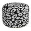 Pouf rond 18 po à imprimé animal