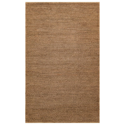 Tapis en jute tissé à la main, 5,6 x 7,9 pieds | Jute 100% naturel, sans velours, 2,0 lb / pi² | Tissage plat, écologique, facile à nettoyer avec un aspirateur ou un détachant | Couleur brun riche, parfaite pour le décor du salon et de la chambre à coucher