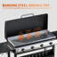 Barbecue portatif au gaz à 4 brûleurs - Barbecue au propane de 32 000 BTU avec roues, couvercle et rangement latéral pour le camping et le patio