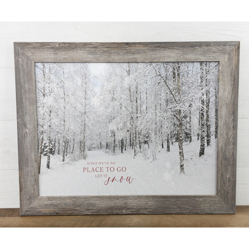 «Since We No Place To Go Let It Snow Red», impression encadrée sur papier