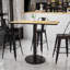 Rectangular Laminate Dining Table Top with Round Base-31301703-31301700