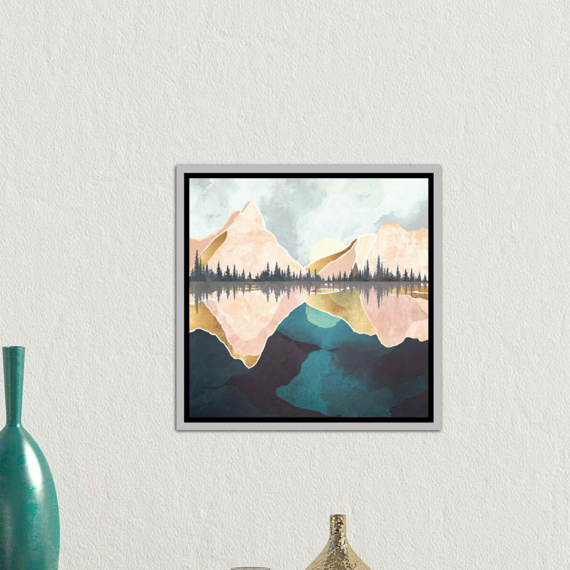 Reproduction d’été par SpaceFrog designs-impression, H 26 po x l 26 po x P 1,5 po, Toile avec cadre argenté