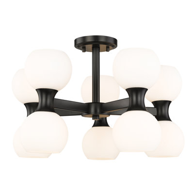 Glass Semi Flush Mount