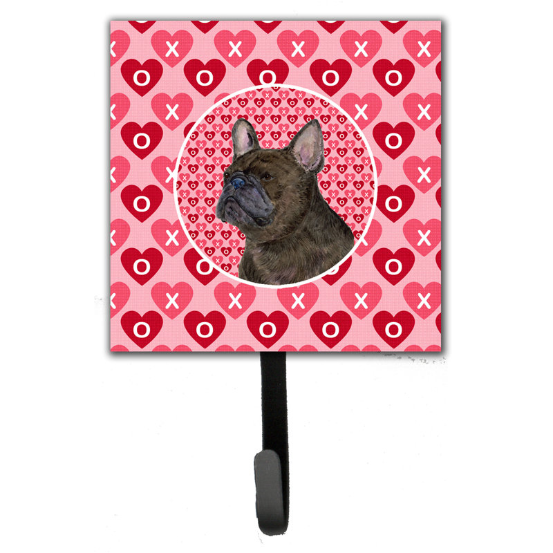 Porte-laisse bouledogue français et crochet mural