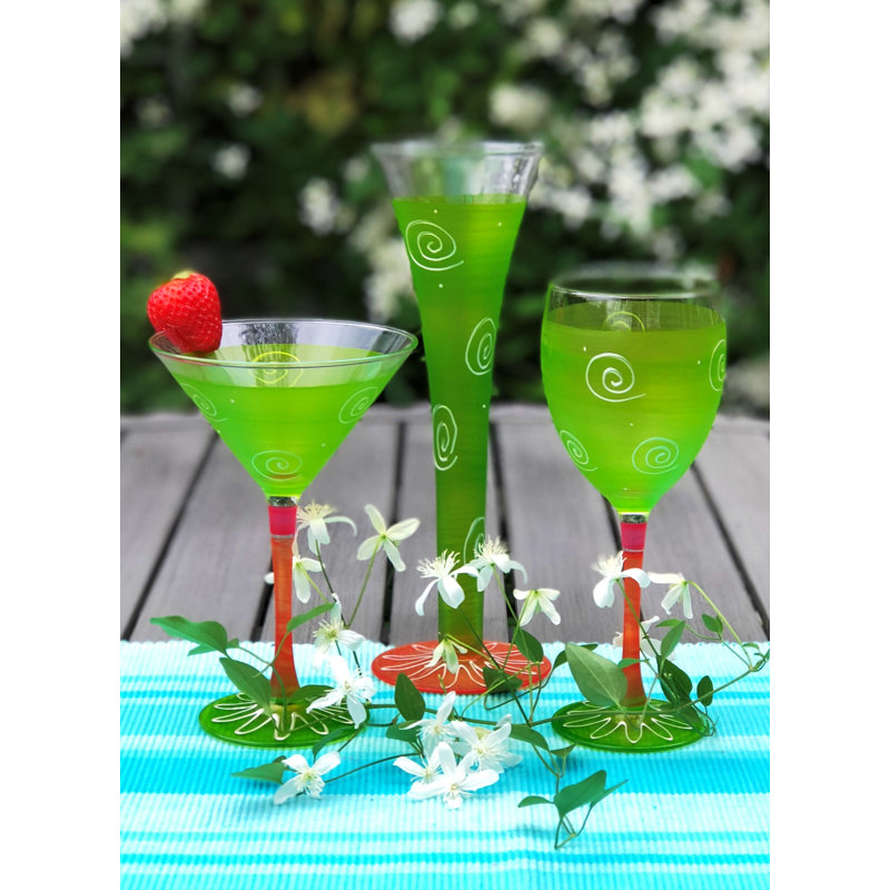 Flûte en verre Hanovre, Vert clair
