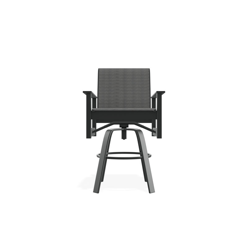 Leeward Polymer Outdoor 26'' Counter Stool, Graphite, Smoke