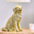 24.75" Gold Sitting Golden Retriever Table Lamp  With Shade-947995773-947995772