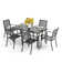 Rectangular 6-person 66" Long Patio Dining Set