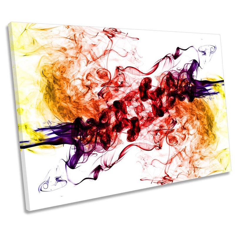 Abstract Ink Splash Modern Framed - Wrapped Canvas Print, 30.5cm H x 45.7cm W x 2cm D