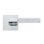 Faux levier moleté Bravura 846-7 sur rosette carrée contemporaine en chrome poli