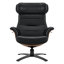 Fauteuil inclinable électrique pivotant en cuir véritable-220257794