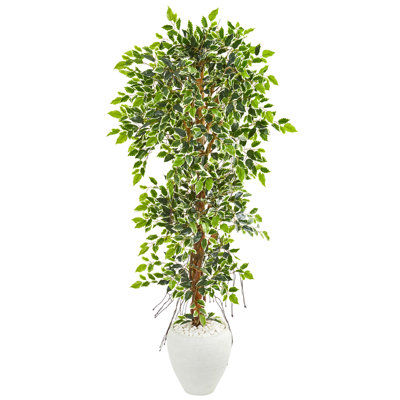66'' Faux Ficus Tree in Stone Planter