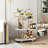 3 Tier Gold Bar Carts For Home Bar Serving Cart With Wheels, Hea...