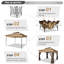 Pavillon de jardin escamotable 11 x 11 avec moustiquaire -99604253