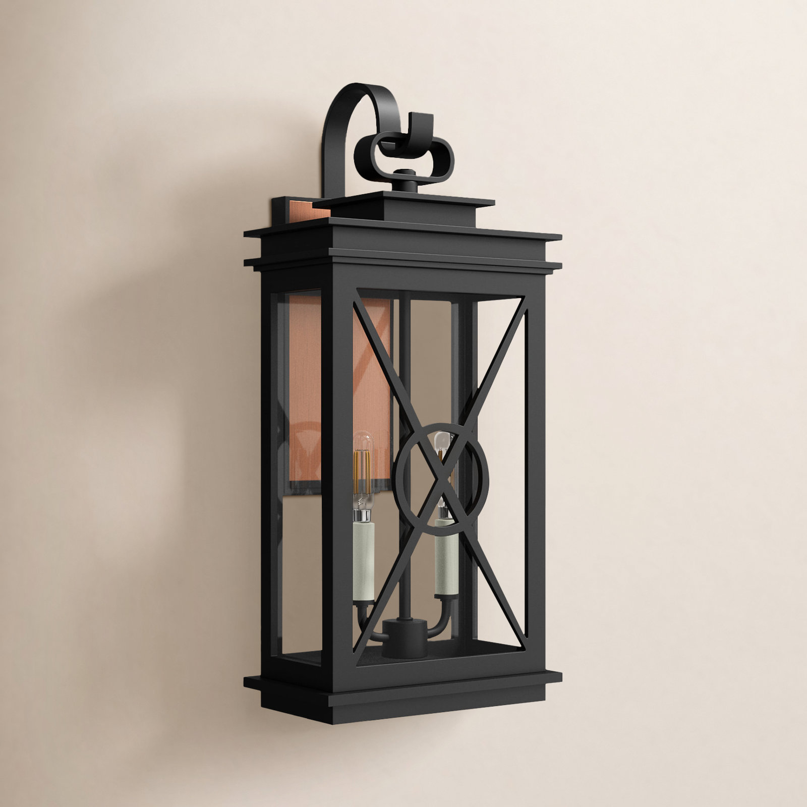 Briley 2 Light Rectangle Outdoor Wall Light