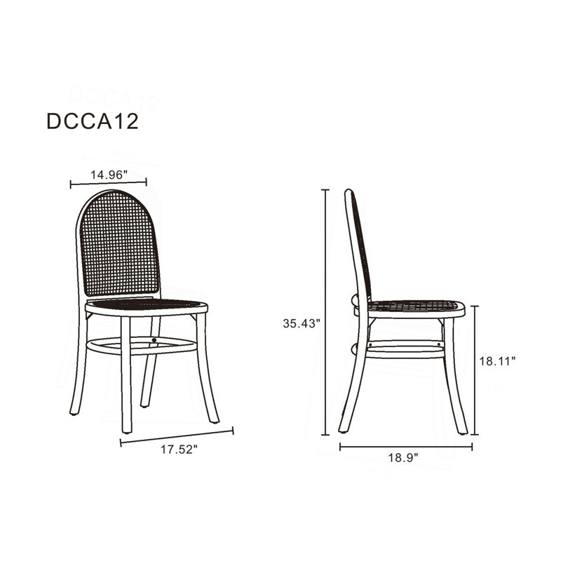 Chaise de salle à manger, Noir