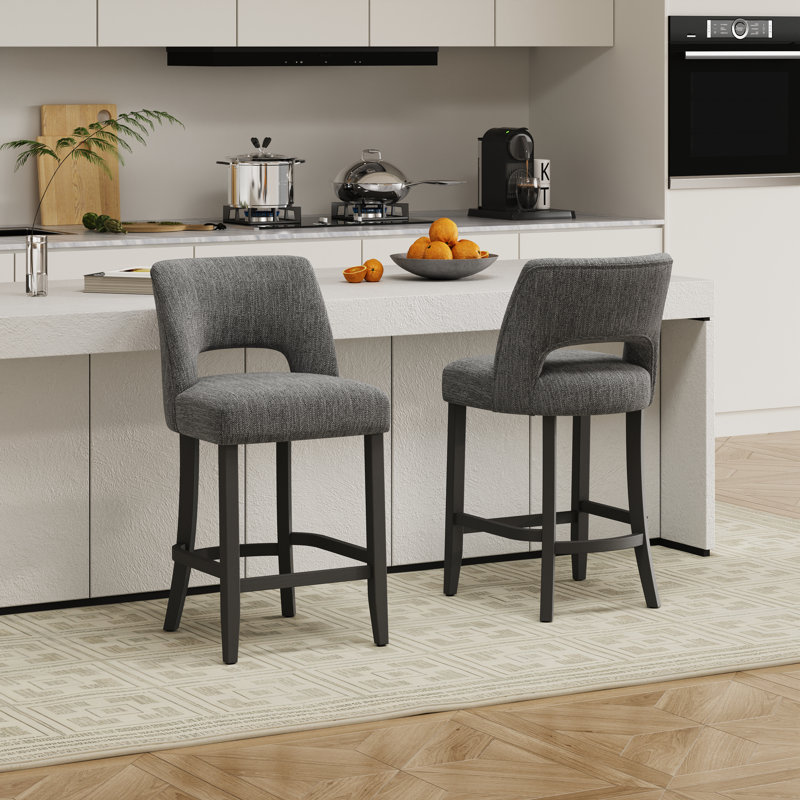 Tabouret de bar Bisto, Gris foncé