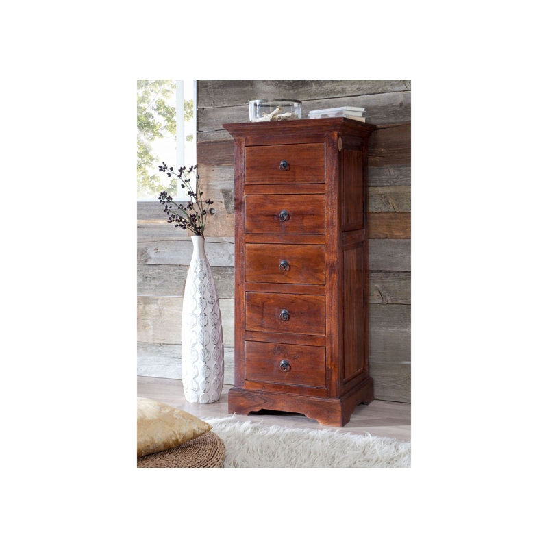 Oxford Solid Wood 50cm W 5 - Drawer Chest of Drawers