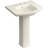 Kelston Vitreous China Rectangular Pedestal Bathroom Sink with Overflow-51478267-51478269
