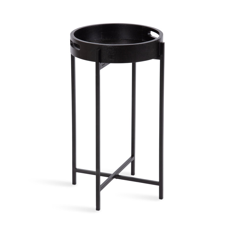 Smita Tray Top End Table, Black