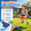 Ensemble de terrain de jeu extérieur 5 en 1 avec capacité de 700 lb, balançoire à soucoupe, glissade et barre de trapèze pour les enfants de 3 à 12 ans