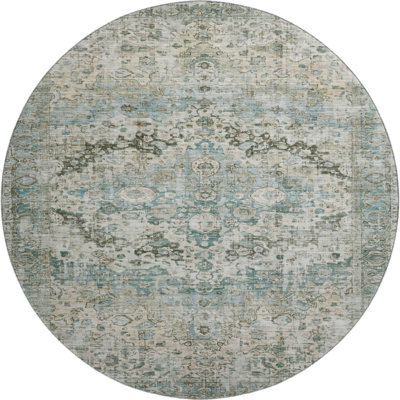 Premium Machine Washable Lubbers AMF1755 Border Rug
