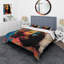 Pop Art Portrait de Jésus III - Ensemble de housse de couette Portrait religieuse - Microfibre de polyester-1936601314