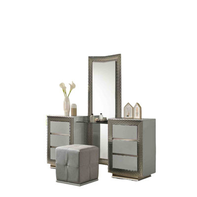 Ensemble de meuble-lavabo 1 pièce avec base de tabouret Glam Style