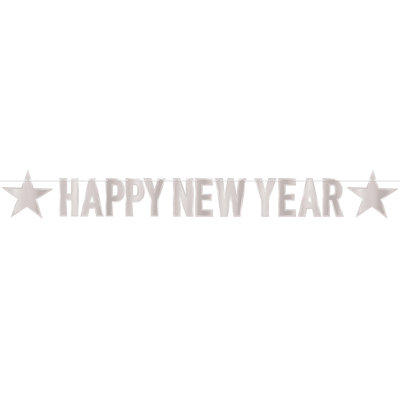Banderole en feuille Happy New Year