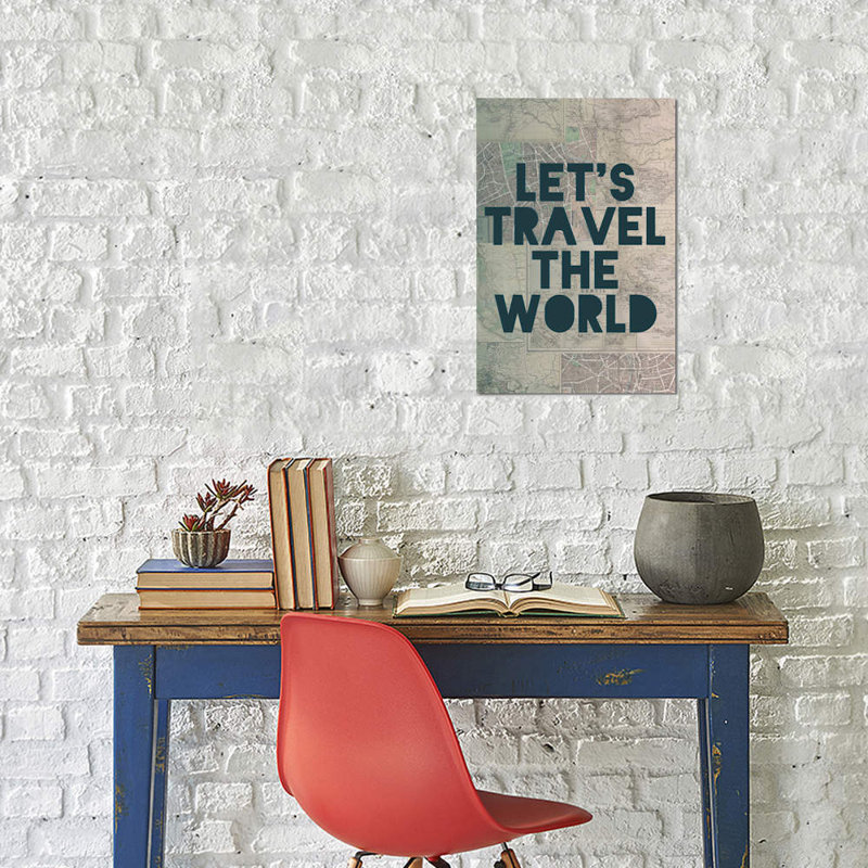 Travel The World by Leah Flores - Wrapped Canvas Print, 101.6 cm H x 66.04 cm W x 1.91 cm D