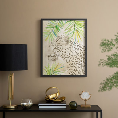 Boho Jungle Cat II Framed Print - Solid Wood