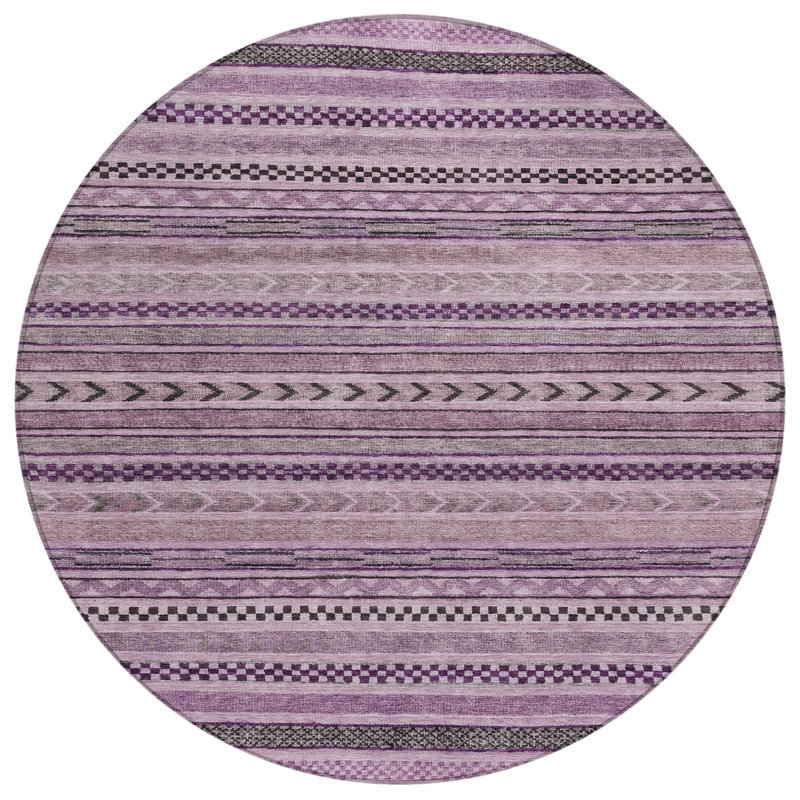Luthyra Purple Washable Indoor-Outdoor Rug - LOOMLAN, 2'6" x 3'10"