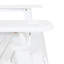 Chaise en bois blanc pour terrasse de patio près de la piscine, fonction pliante et porte-gobelets, 30,22 po de profondeur, 36,26 po de largeur, 35,27 po de hauteur, 22,75 lb