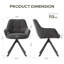 48cm H Fabric Upholstered Metal Upholstered Back Armchair-852905201