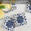 Ensemble de 4 sous-verres en pierre bleue et blanche