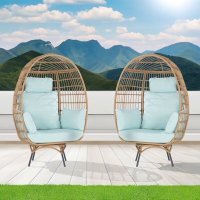 Swivel Wicker Outdoor Lounge Egg Chair