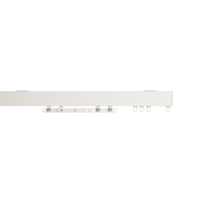PVC Uncorded Track White, 3.2cm H x 150cm W x 3cm D