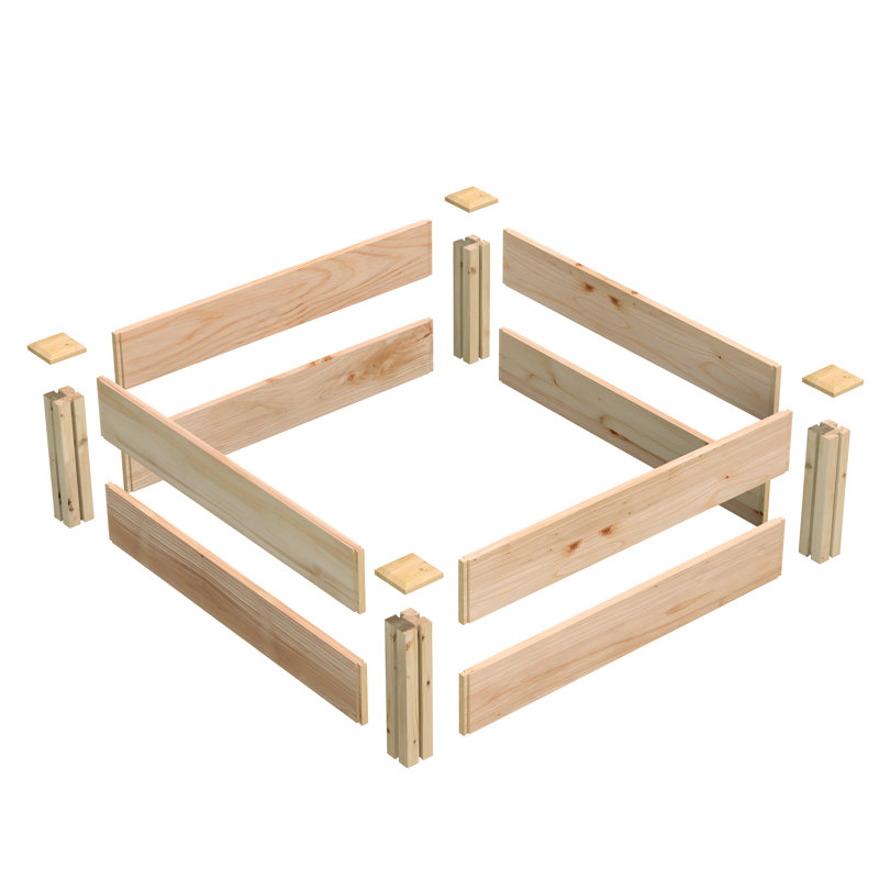 Natural Cedar Wood Outdoor Raised Garden Bed