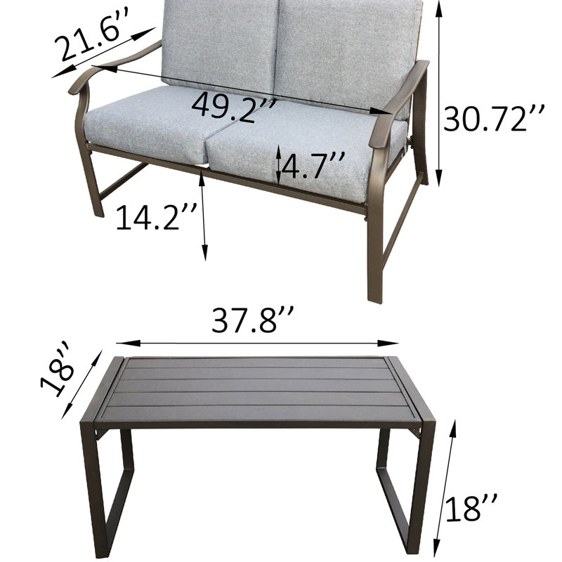 Modern Metal And In Captivating Mushroom Colorway For A Home, Gray Cushion/Mushroom Frame