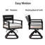 Ensemble de 2 chaises berçantes pivotantes en aluminium pour l'extérieur - noir braise. Structure, ergonomique, coussins d'eau et de décoloration avec structure robuste, coussins en tissu, look élégant