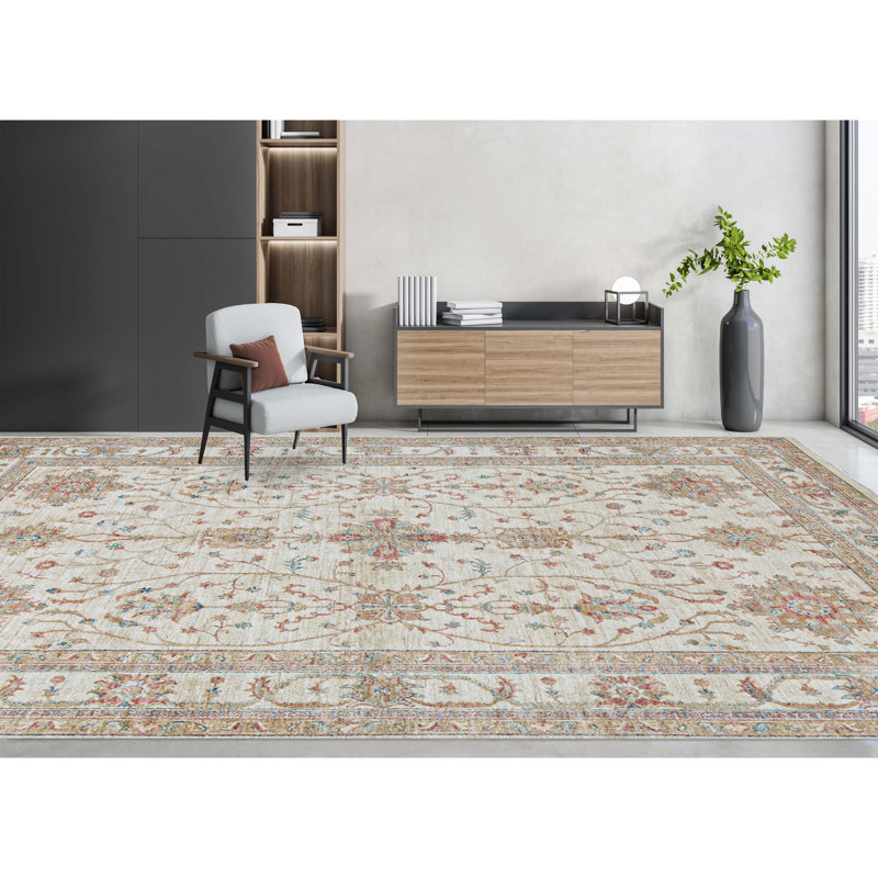 Ziegler Hand-Knotted High-Quality Beige Area Rug