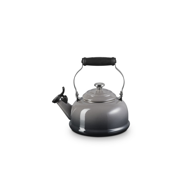 1.7 Qt. Enamel on Steel Whistling Tea Kettle, Oyster