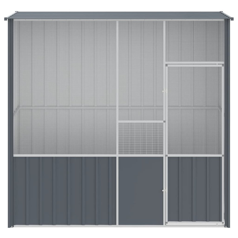Bletchley Weather Resistant Bird Cage, Anthracite, 200cm H x 215cm W x 78cm D.